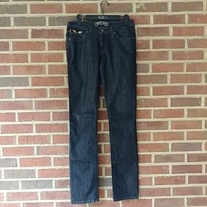 Robin's Jean Black & Gold Straight Leg Dark Sz 29